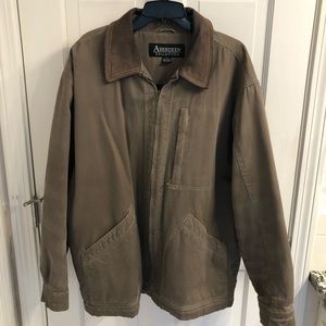 Men’s large Aberdeen work jacket in dark khaki.